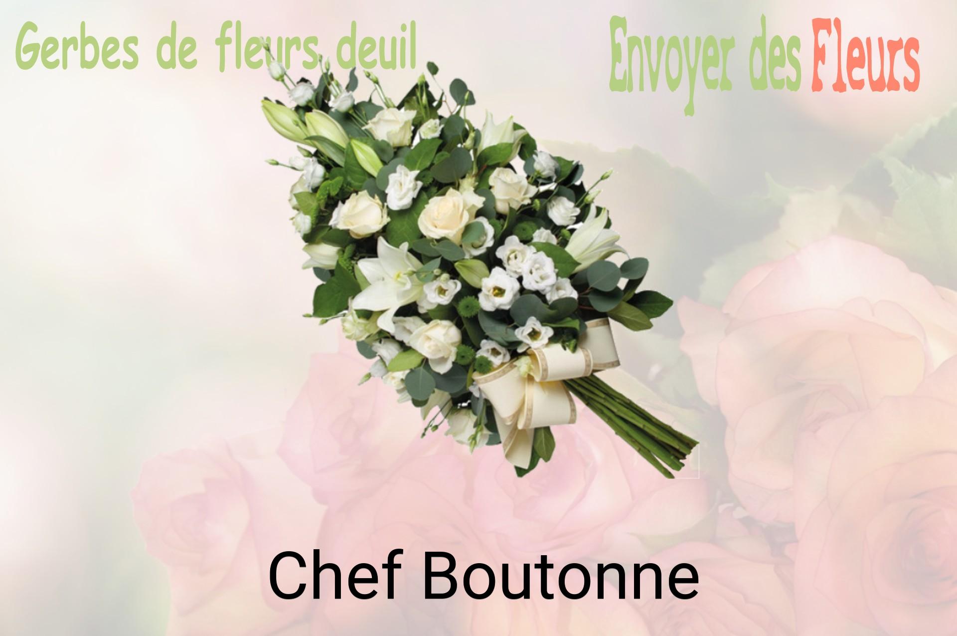 Gerbe de fleurs de deuil livrée à Chef-Boutonne